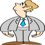 Looking Up - Man Clip Art