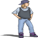 Boy Standing 2 Clip Art