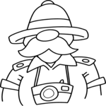 Safari Man (2) Clip Art