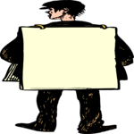 People, Frame - Man Wearing Sign