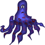 Octopus - Sad Clip Art