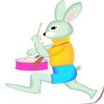 Drummer - Rabbit 4 Clip Art