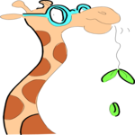 Giraffe Eating Clip Art