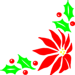 Poinsettia Corner 3 Clip Art