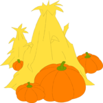 Pumpkins & Haystacks Clip Art
