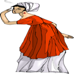 Woman in Wrap Clip Art