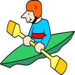 Kayaking 01 Clip Art