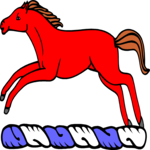 Horse - Courant 1 Clip Art