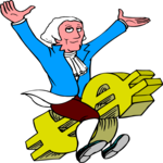 Washington Riding Dollar Clip Art