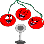 Cherries Singing Clip Art