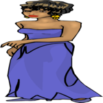 Woman in Dress 26 Clip Art