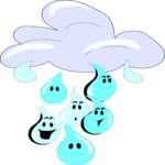 Rain Drops Smiling Clip Art