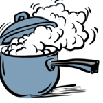 Saucepan - Boiling Over Clip Art