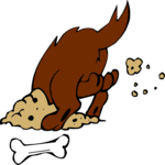 Dog Burying Bone