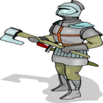 Knight with Axe Clip Art