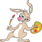 Bunny Artist 3 Clip Art