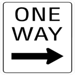 One Way 5 Clip Art