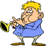 Horn Player 3 Clip Art