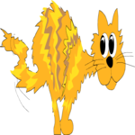 Cat - Scared Clip Art