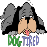 Dog - Tired 2 Clip Art