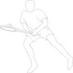 Tennis - Player 08 Clip Art