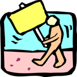 Picketer - Tired Clip Art