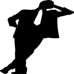 Man Leaning 2 Clip Art