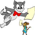 Cat & Mouse 8 Clip Art