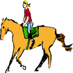 Horseback Riding 04 Clip Art