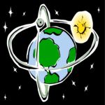 Earth, Sun & Moon 3 Clip Art