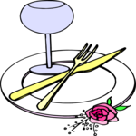 Wedding Dinner Setting Clip Art