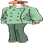 Woman in Coat 03 Clip Art