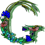 Flowery G 1 Clip Art