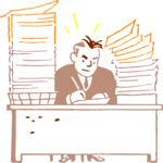 Work Piled Up 08 Clip Art