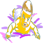 Baby Crawling 2 Clip Art
