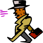 Man with Briefcase 7 Clip Art