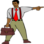 Man Pointing 1 Clip Art