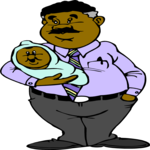 Father & Infant 1 Clip Art