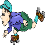 Roller Skating 6 Clip Art