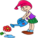 Watering Flower 2 Clip Art