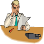 Man Reading 2 Clip Art