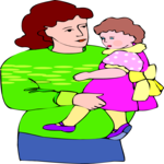 Child with Mother 5 Clip Art