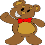 Teddy Bear Waving Clip Art