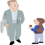 Father & Son 05 Clip Art