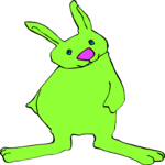 Rabbit - Tilted Clip Art