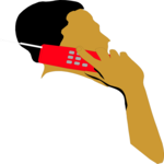 Man on Phone 2 Clip Art