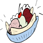 Banana Split 08 Clip Art