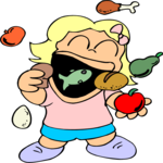 Child Juggling Food Clip Art