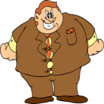 Businessman - Plump Clip Art