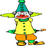 Clown with Umbrella 1